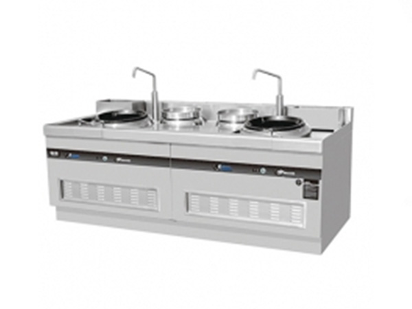 燃气环保双头双尾炒灶（开放式）