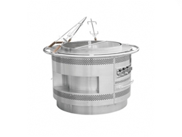 燃气圆形半扒板半烧烤炉